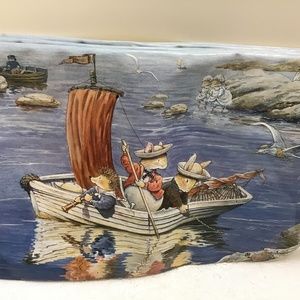 3 Easter Bunny & 1 French Sidewalk Design Placemats Home Kitchen Dining